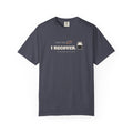 Navy t-shirt with the I Don't Vent. I Recover. recovery cylinder graphic