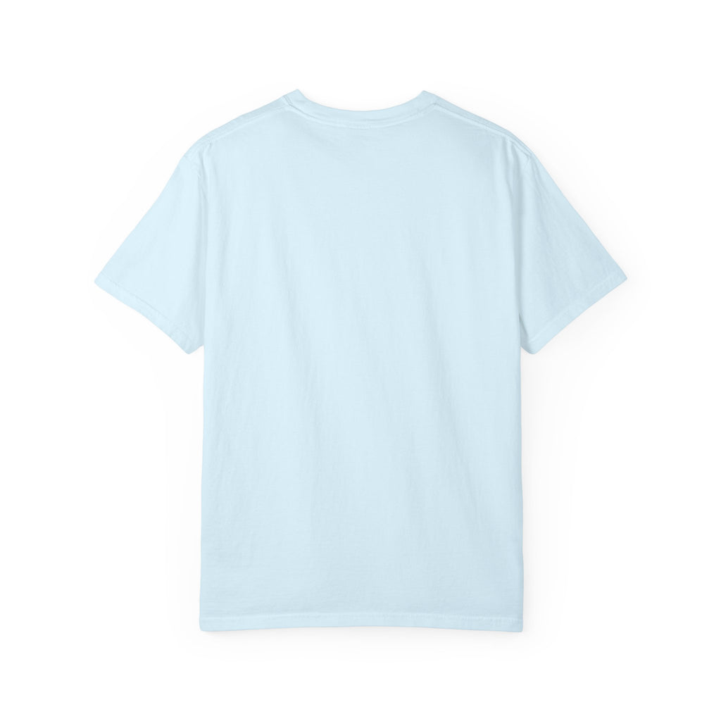 Back of Chambray t-shirt, plain with no print