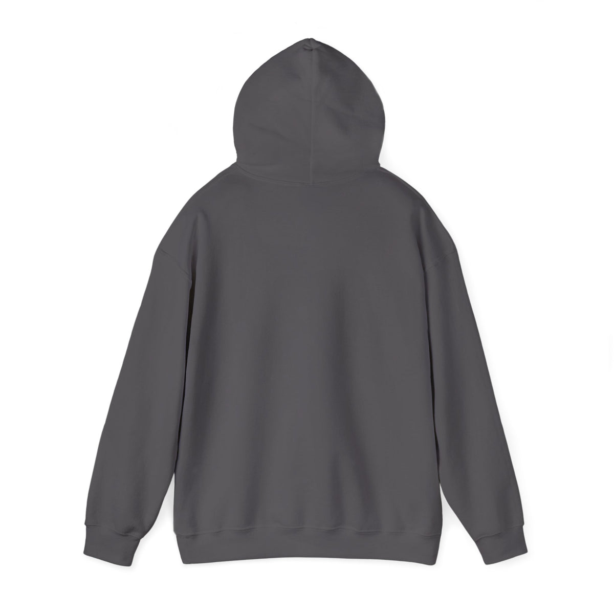 Plain back of the Charcoal hoodie