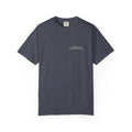 Navy t-shirt with Ask Me How the Refrigeration Cycle Works on the left chest