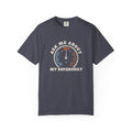 Navy t-shirt with a retro gauge graphic and the words Ask Me About My Superheat across the chest