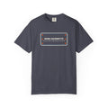 Navy t-shirt with SEMI-HERMETIC on a bolted cylinder head plate